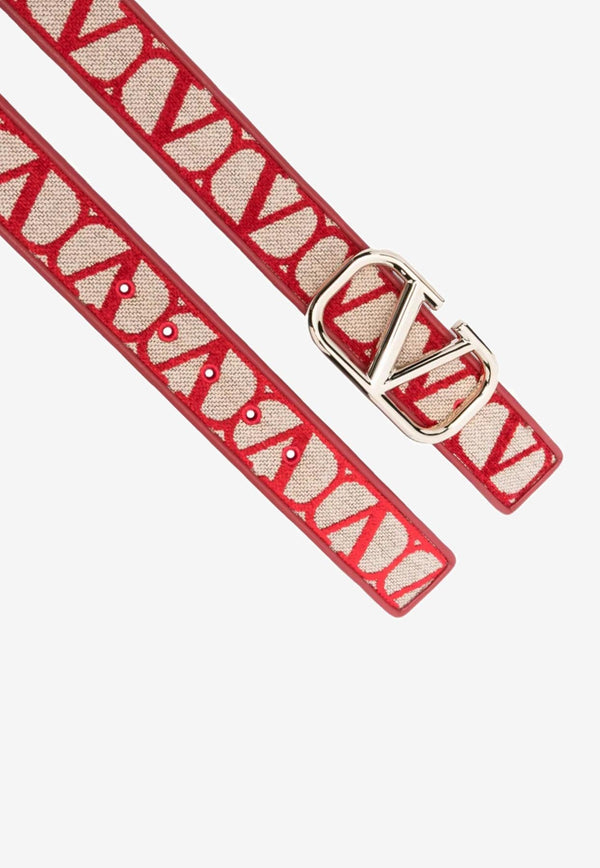 Valentino Toile Iconographe Belt Red 2W0T0SE0WMC J4A