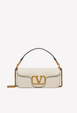 Valentino VLogo Locò Shoulder Bag in Calf Leather Ivory 2W2B0K30ZXL I16