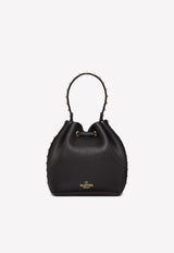Valentino Rockstud Bucket Bag in Calf Leather Black 2W2B0L31VSF 0NO