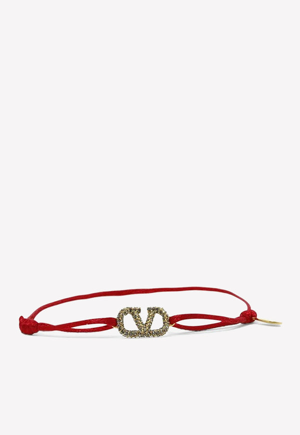 Valentino VLogo Knotted Rope Bracelet Red 2W2J0F81YAB 32W