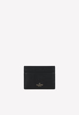 Valentino Rockstud Cardholder in Grained Leather Black 2W2P0486VSH 0NO