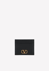 Valentino VLogo Cardholder in Grained Leather Black 2W2P0V32SNP 0NO