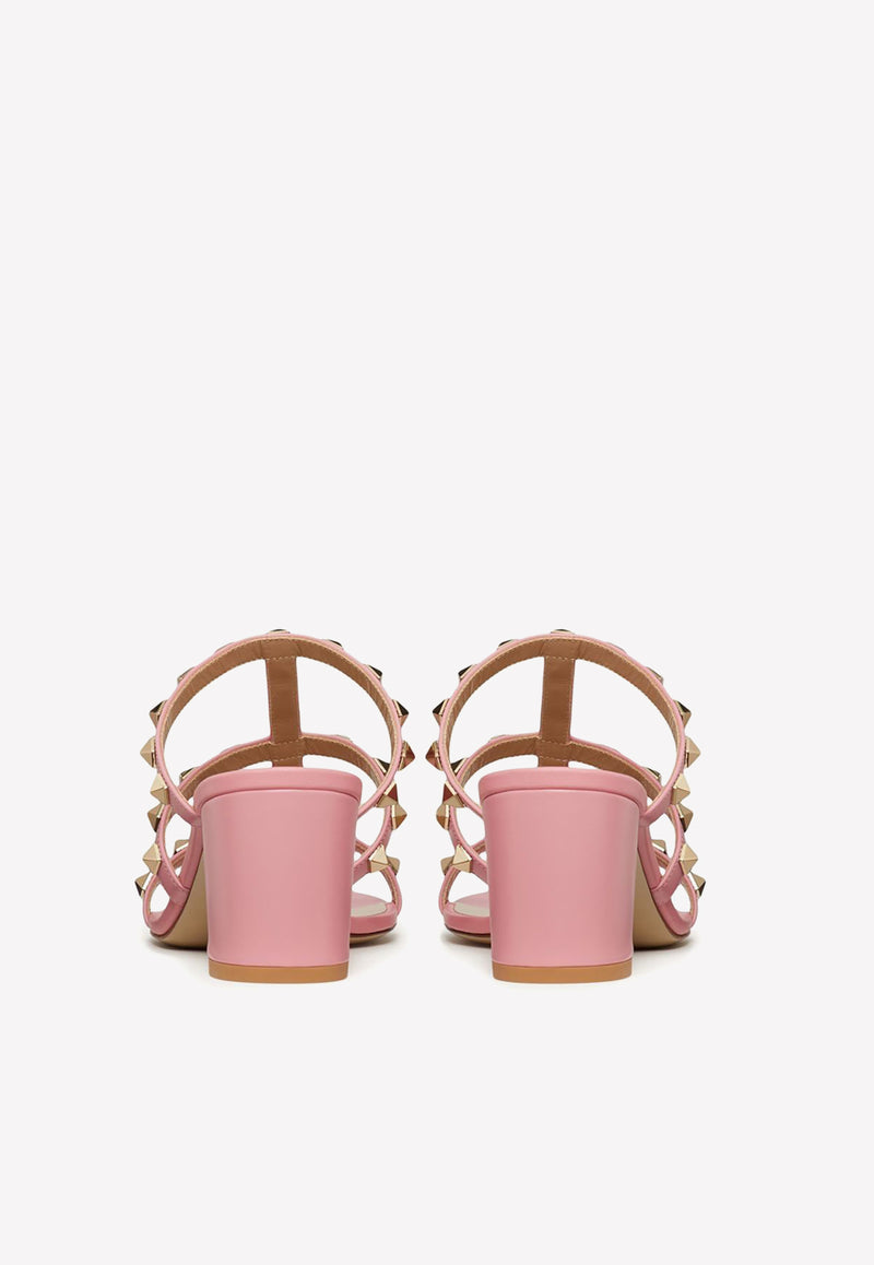 Valentino 60 Rockstud Leather Mules 2W2S0C47VOD A76 Pink