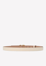 Valentino Vlogo Reversible Leather Belt 2W2T0S12ZFR C34 Ivory