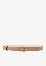 Valentino Vlogo Reversible Leather Belt 2W2T0S12ZFR C34 Ivory