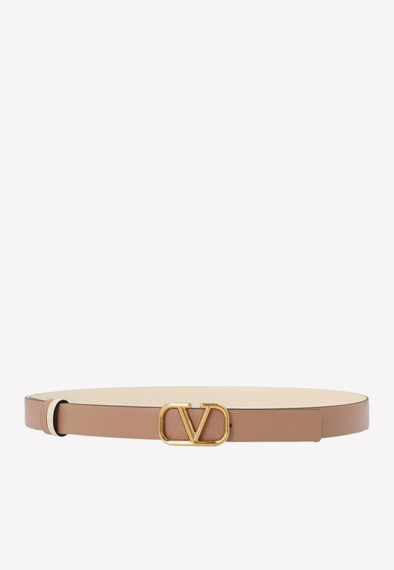 Valentino Vlogo Reversible Leather Belt 2W2T0S12ZFR C34 Ivory