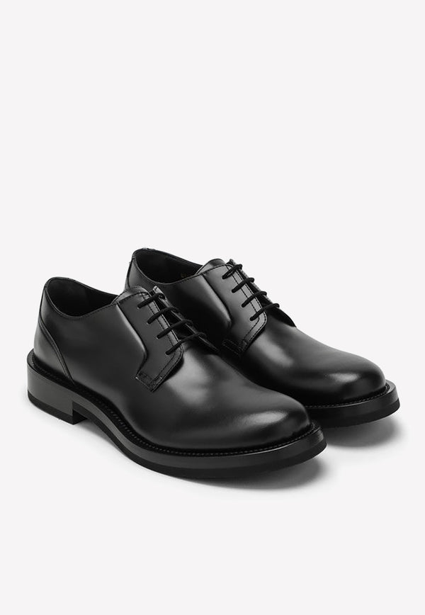 Valentino Rockstud Leather Derby Shoes Black 2Y0S0H04PGB/M_VALE-0NO
