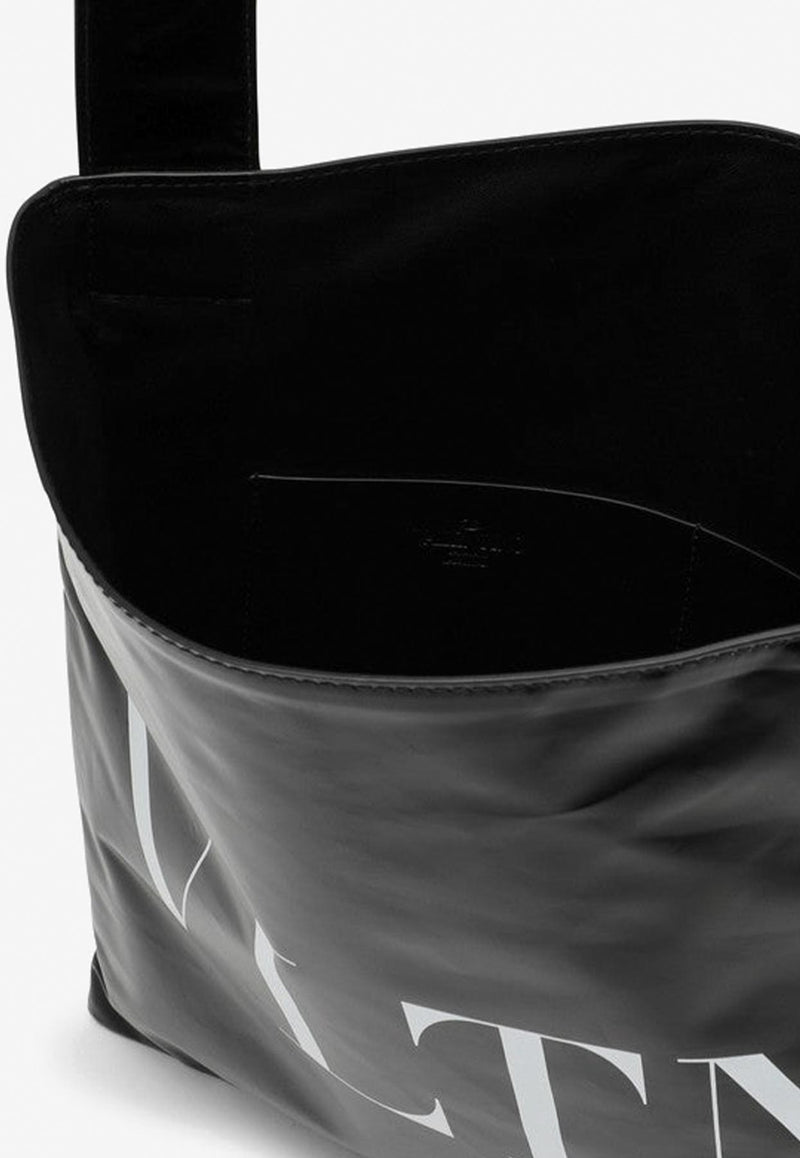 Valentino Logo Print Soft Tote Bag 2Y2B0B99MWL/M_VALE-0NI Black