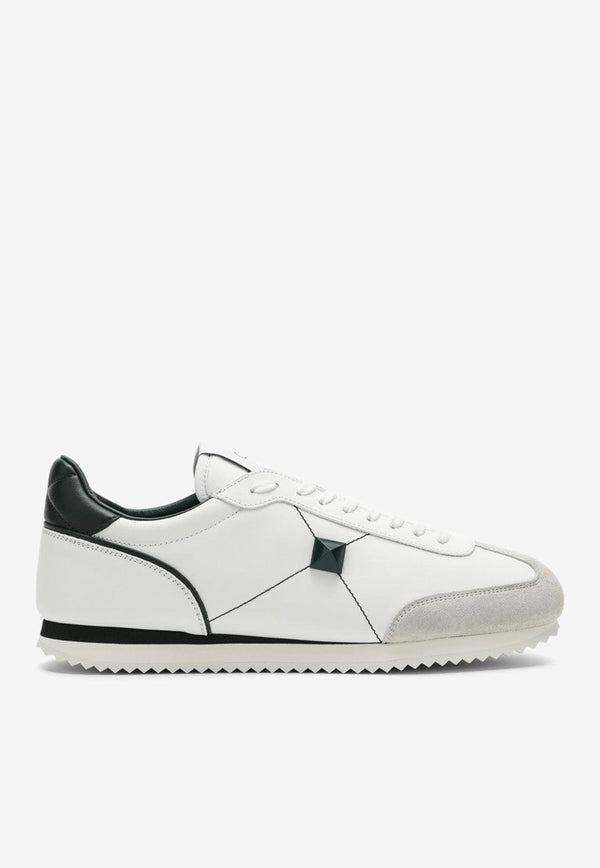 Valentino Stud Detail Low-Top Sneakers in Leather 2Y2S0G51TUF/M_VALE-UZ7 White