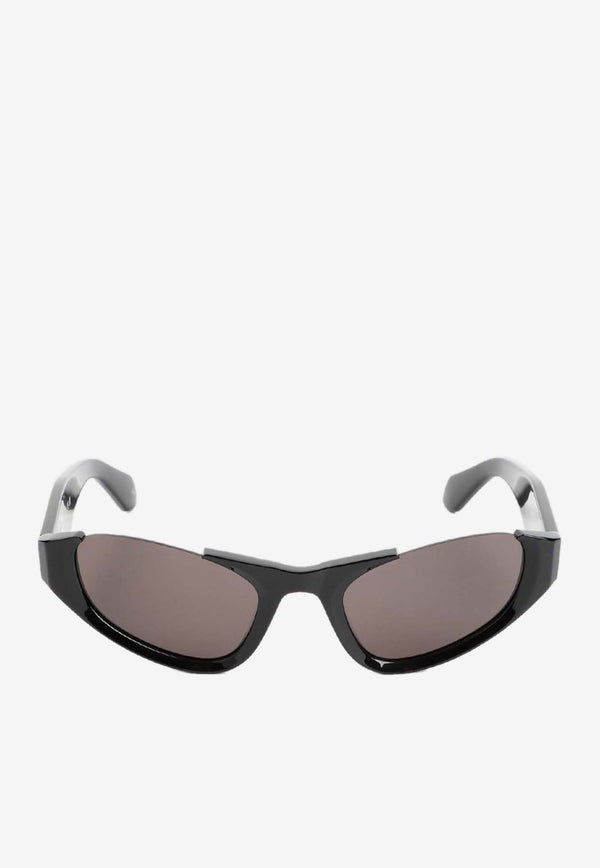 Semi-Rimless Cat-Eye Sunglasses