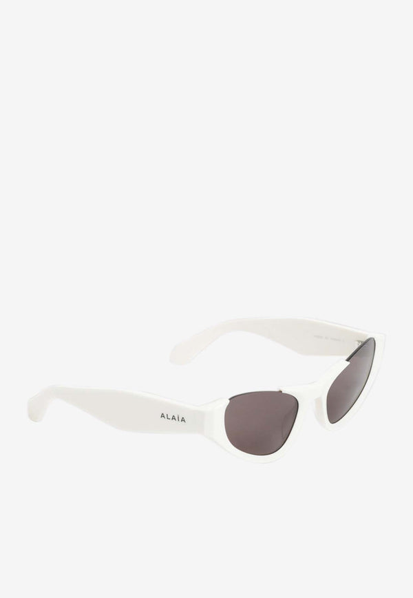 Semi-Rimless Cat-Eye Sunglasses