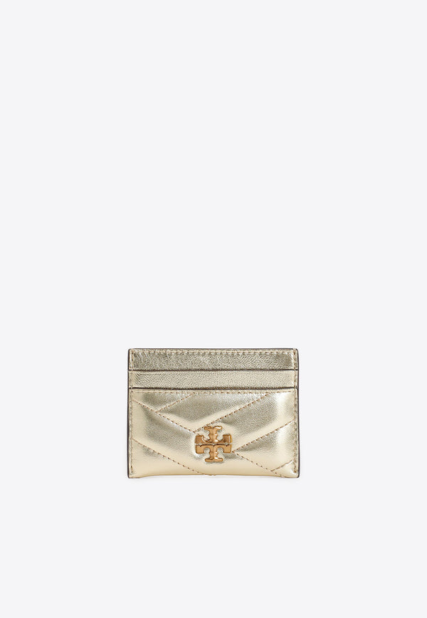 Kira Metallic Quilted-Leather Cardholder