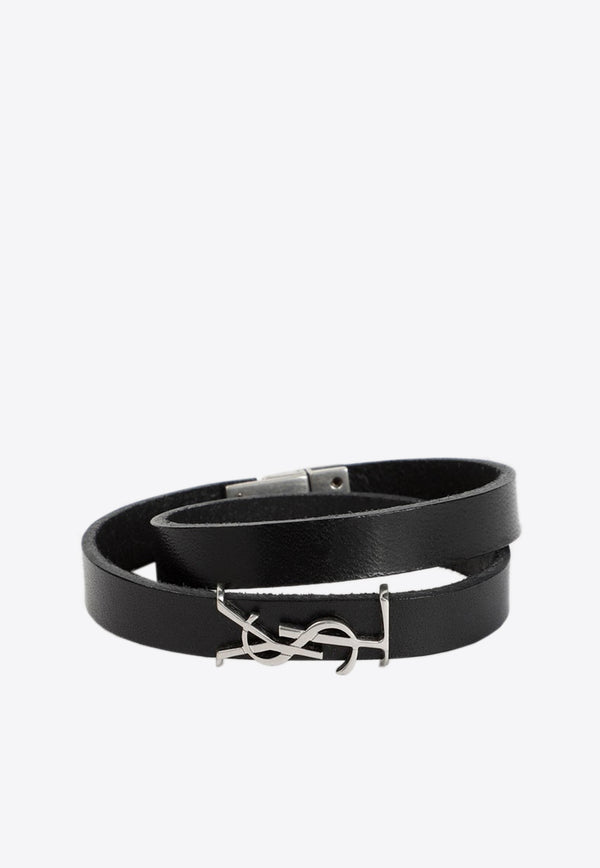 Opyum Double-Wrap Leather Bracelet