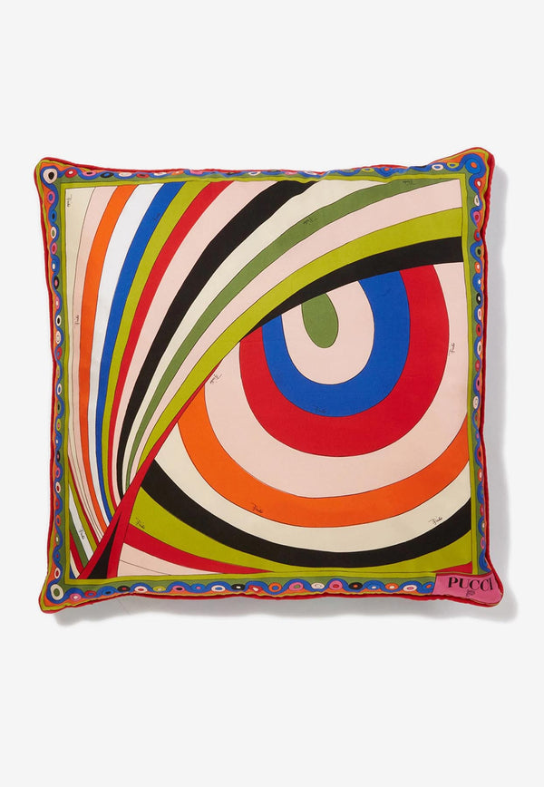 Emilio Pucci Iride and Onde Print Cushion 3EAF53 3E051 1 Multicolor