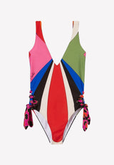 Emilio Pucci Goccia-Printed One-Piece Swimsuit Multicolor 3EMC15 3E755 029