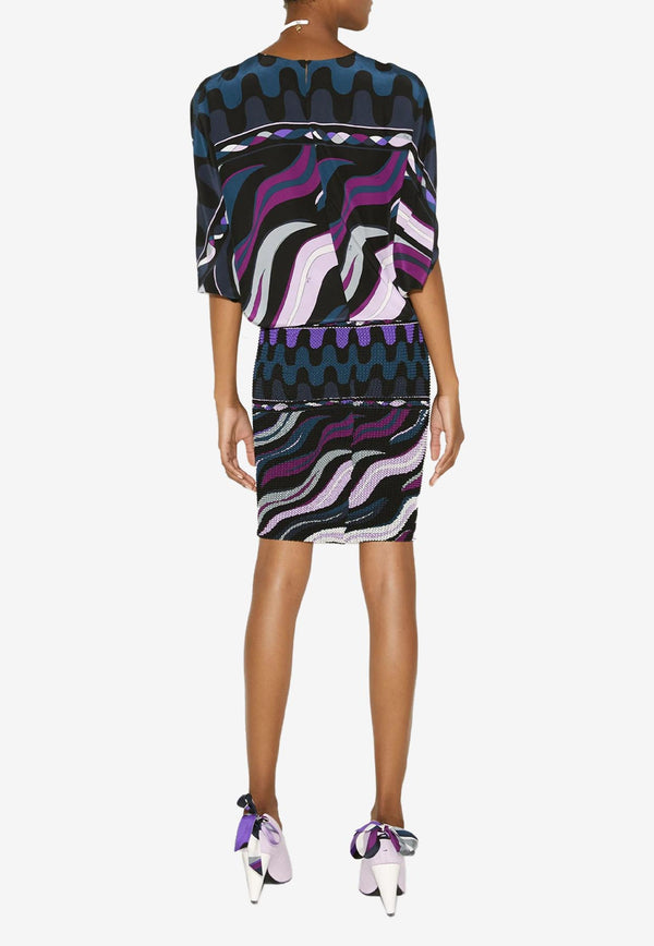Emilio Pucci Fiamme Print Knee-Length Dress 3ERG80 3E753 041 Multicolor