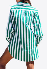 Les Canebiers Green Sauvageonne Long-Sleeved Shirt Dress Sauvageonne-Green