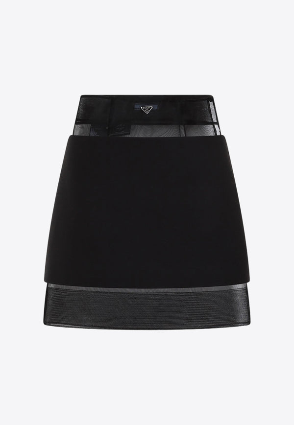 Wool A-line Mini Skirt