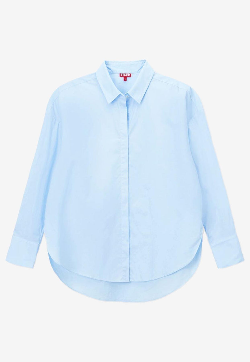 Staud Colton Long-Sleeved Shirt Light Blue 515-3710LIGHT BLUE