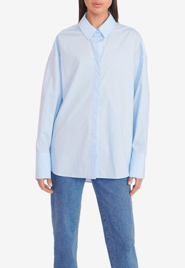 Staud Colton Long-Sleeved Shirt Light Blue 515-3710LIGHT BLUE