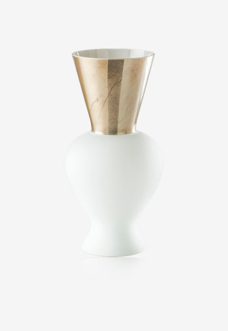 Venini Re Regina Vase in Glass White 515.13 LA