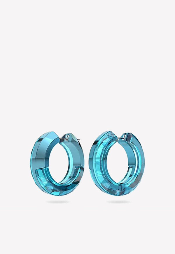 SWAROVSKI Lucent Rounded Hoop Earrings Turquoise 5629220PR/L