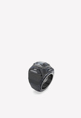 SWAROVSKI Chroma Cocktail Ring Black 5630324MET/L