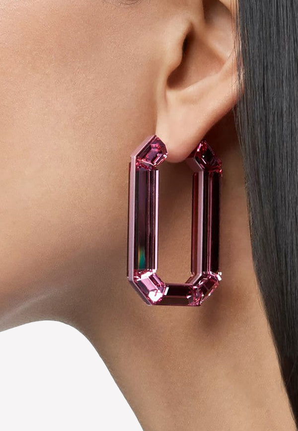 SWAROVSKI Lucent Crystal Hoop Earrings Pink 5633955PR/L