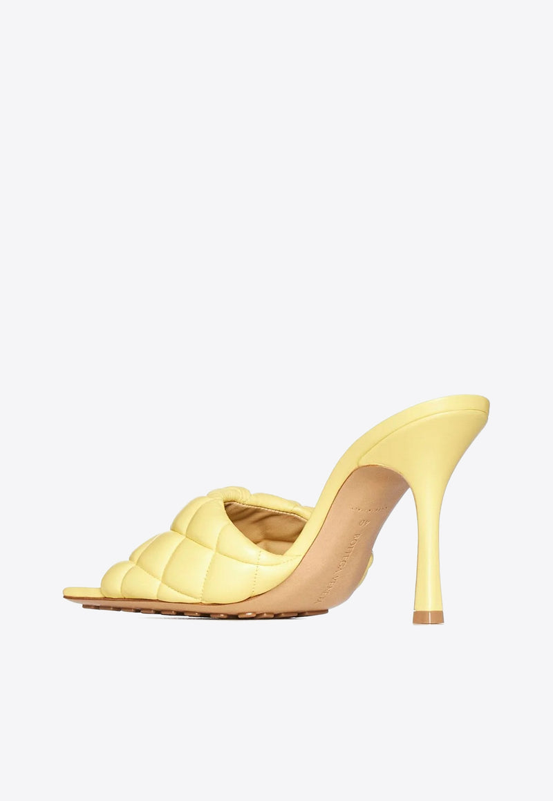 Bottega Veneta 90 Quilted Leather Padded Mules Lemonade 592015VBRR0 7411