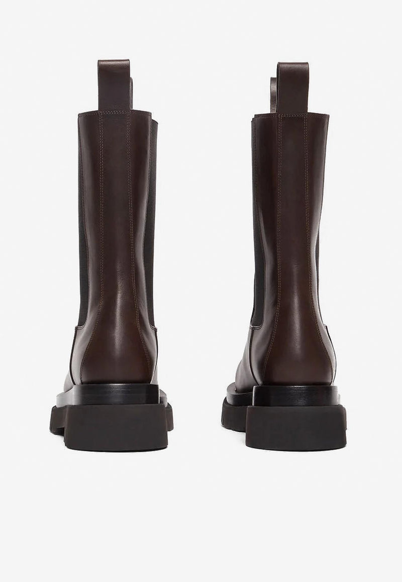 Bottega Veneta Calfskin Lug Boots with Elasticated Side Panels Fondant 592045VIFH0 2113