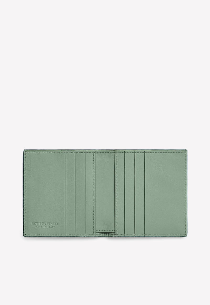Bottega Veneta Slim Bi-Fold Wallet in Intrecciato Leather Raintree 592623VCPQ6 3070