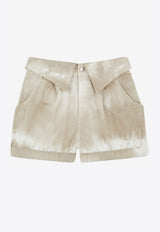 Stella McCartney Beige Tie-Dye Shorts in Organic Cotton 603007-SOH31-2743
