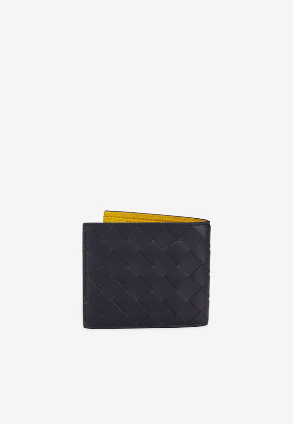 Bottega Veneta Dual Tone Bi-Fold Intrecciato Wallet in Calf Leather Space 605721VCPQ6 8860
