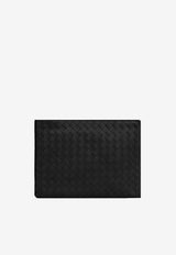 Bottega Veneta Half-Zip Pouch in Intrecciato Calf Leather 607479VCPQ3 8803 Black