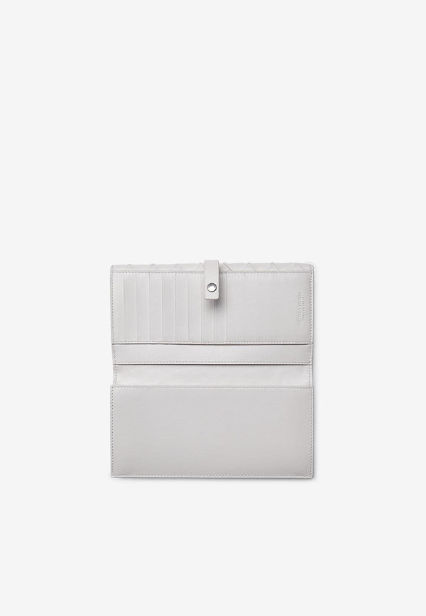 Bottega Veneta French Intrecciato Leather Wallet White 608072VCPP3 9005