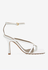 Bottega Veneta Stretch 90 Square-Toe Strappy Sandals Optic white 608835VBSF0 9122