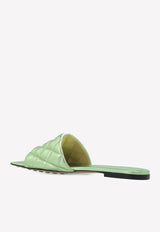 Bottega Veneta Metallic Padded Flat Sandals Lime 627710V27M0 3505