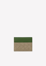 Bottega Veneta Intrecciato Leather Two-Tone Cardholder Taupe 635057VCPQ5 1530