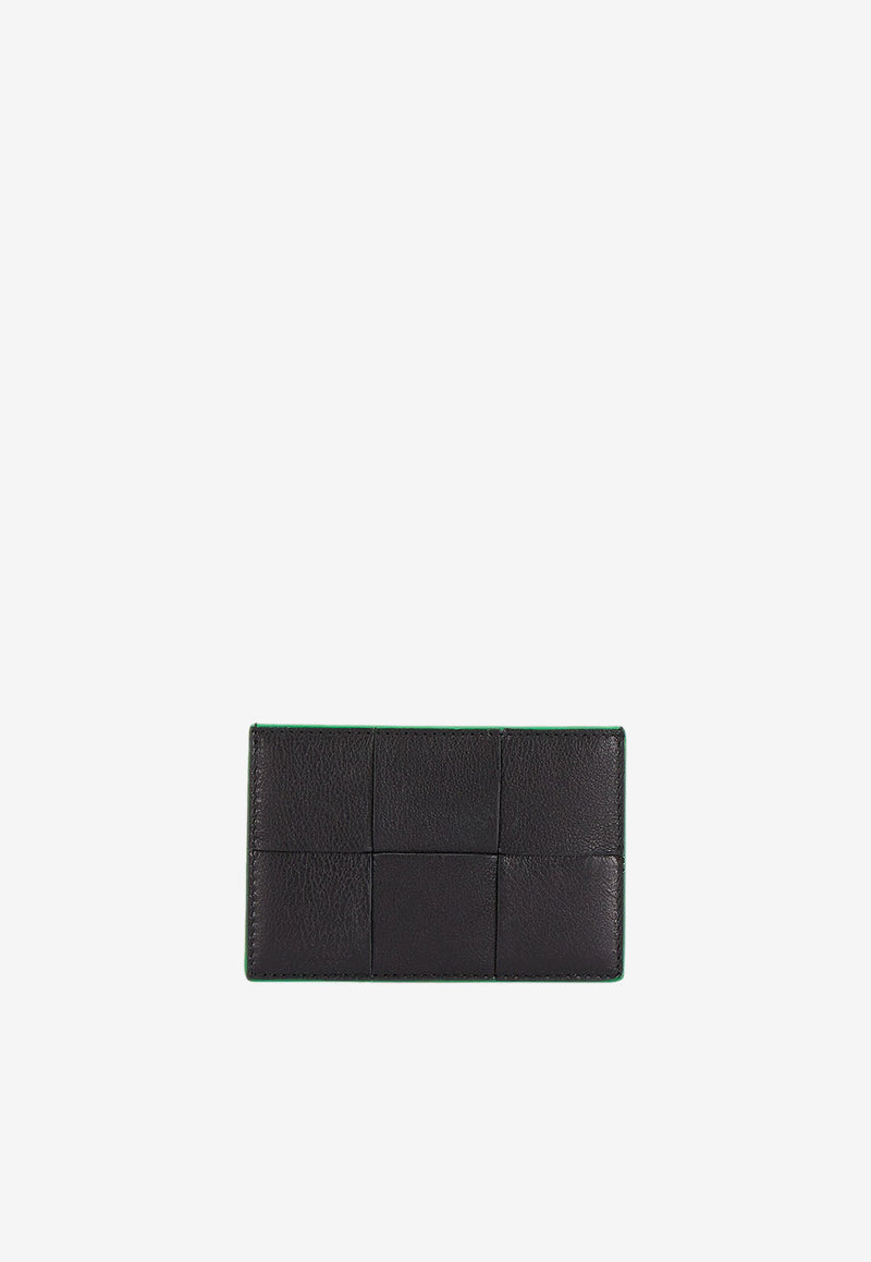 Bottega Veneta Intreccio Cardholder in Grained Leather Black 649597V1Q74 1045