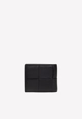 Bottega Veneta Bi-Fold Leather Wallet Black 649605V1Q73 1045