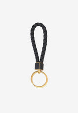 Bottega Veneta Intrecciato Leather Key Ring 651820V0HW1 8425 Black