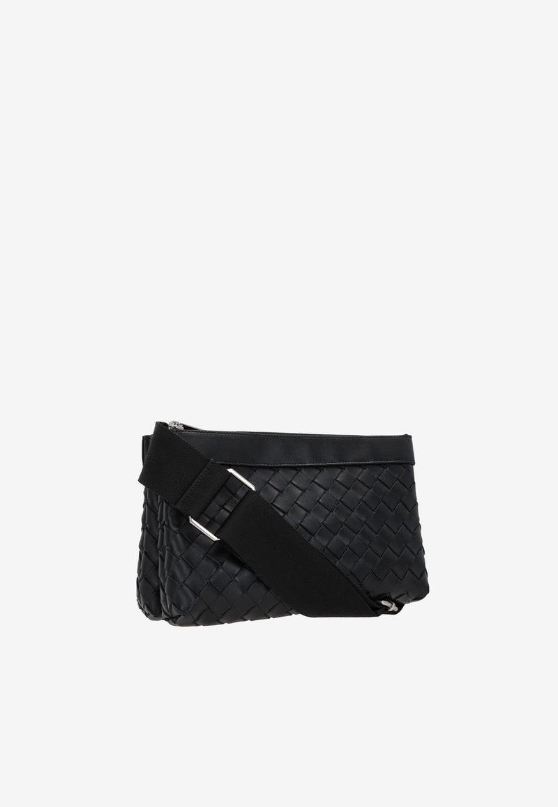 Bottega Veneta Duo Crossbody Bag in Intrecciato Leather 651938V2E42 8803 Black