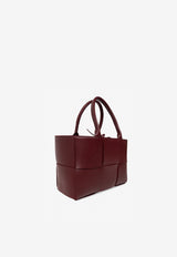 Bottega Veneta Small Acro Tote Bag in Intreccio Leather Bordeaux 652867VCQC2 6208