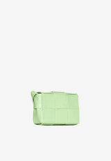 Bottega Veneta Candy Cassette Mini Crossbody Bag in Intreccio Leather Pistachio 667048VCQ72 3840