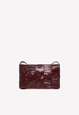 Bottega Veneta Intreccio Cassette Crossbody Bag in Calf Leather Bordeaux 667298VCQ71 2245