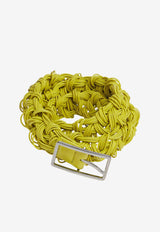 Bottega Veneta Rubber Crochet Belt Green 690288V1Q51 3560