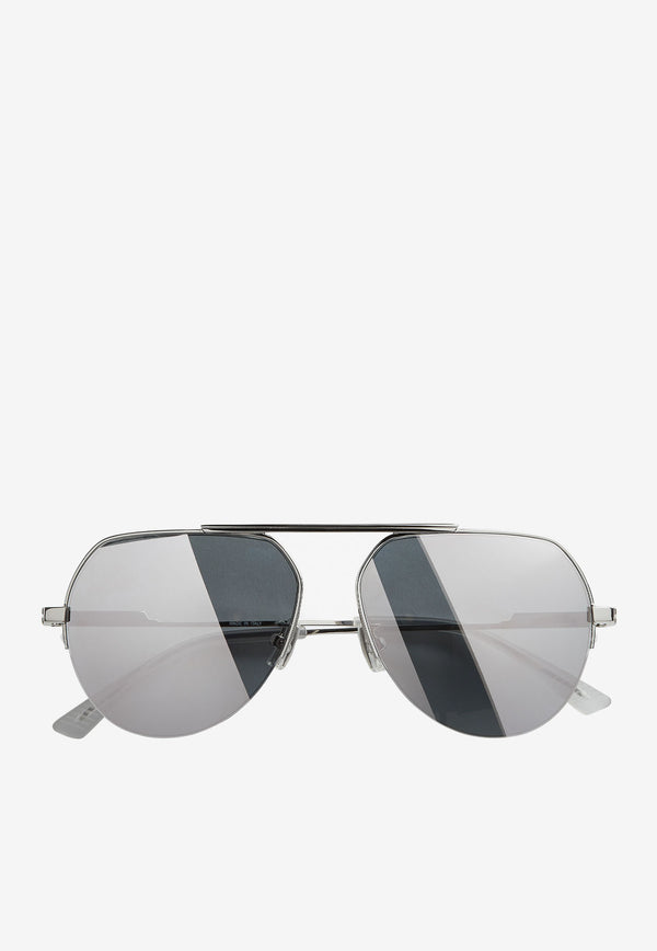 Bottega Veneta Classic Aviator Sunglasses Silver 691532V4450 8118