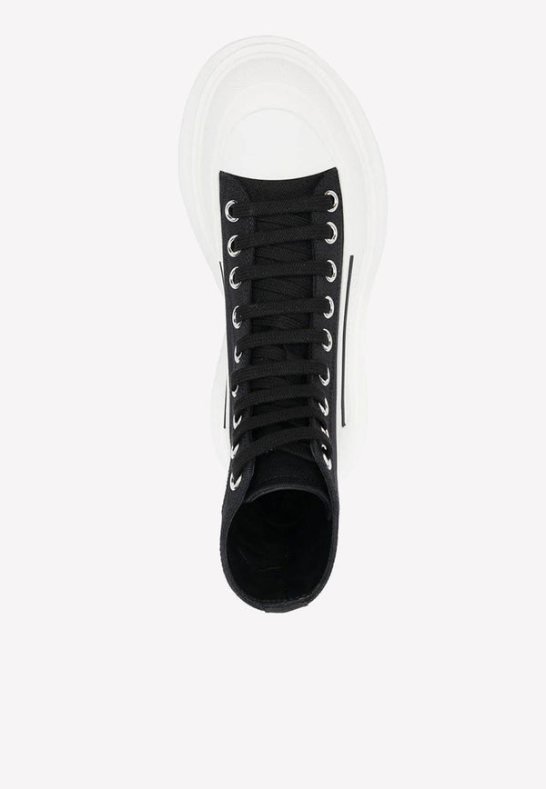 Alexander McQueen Tread Slick High-Top Sneakers 697080W4MV21070 Black