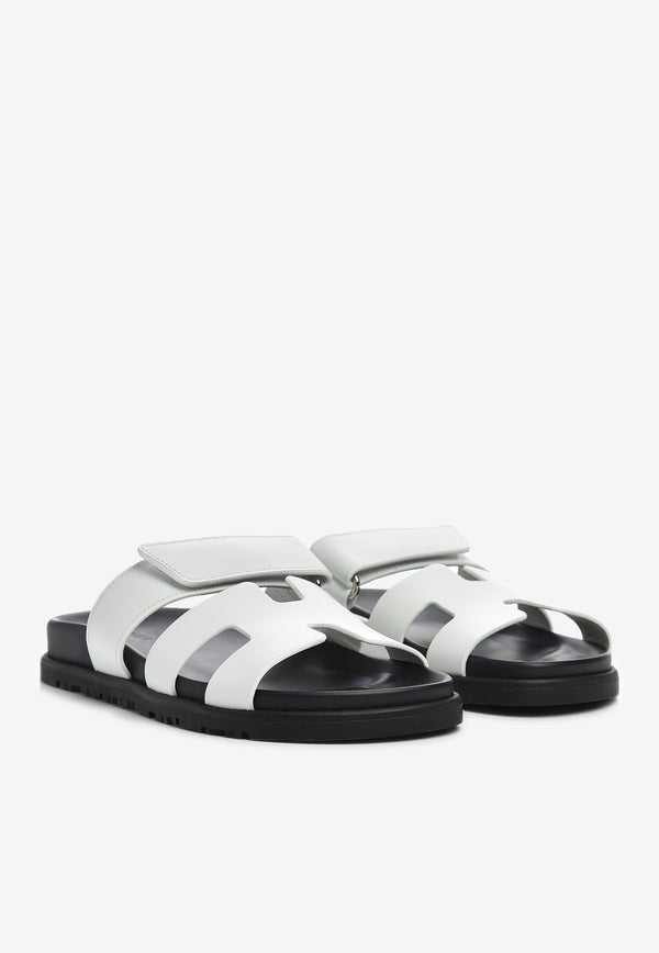 Hermès Chypre Sandals in Calfskin White WFPSHCSC-White