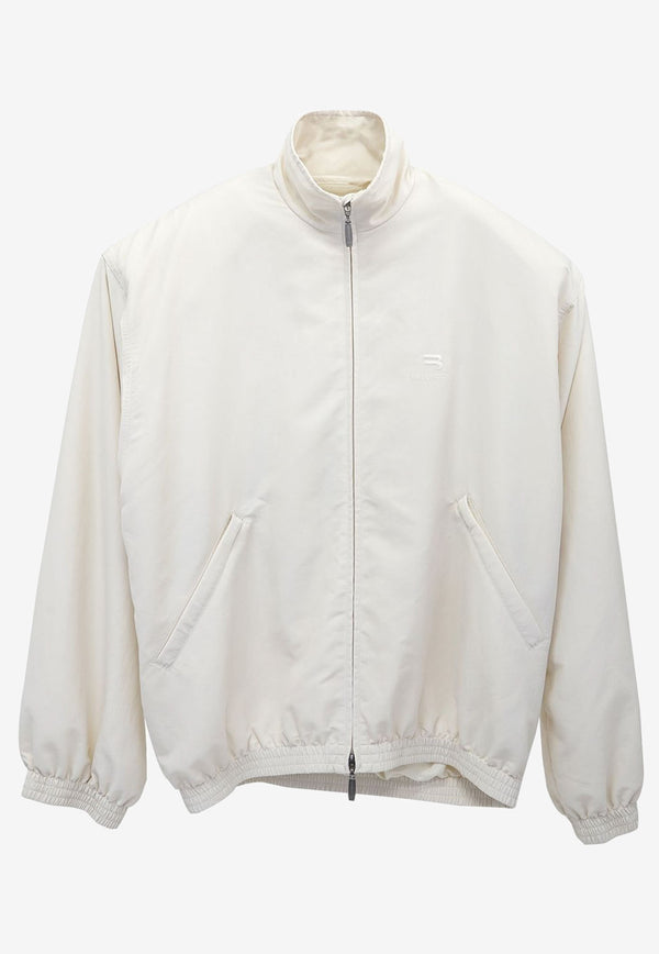 Balenciaga Oversized Sporty B Tracksuit Jacket White 706440-TKO48-9000WHITE